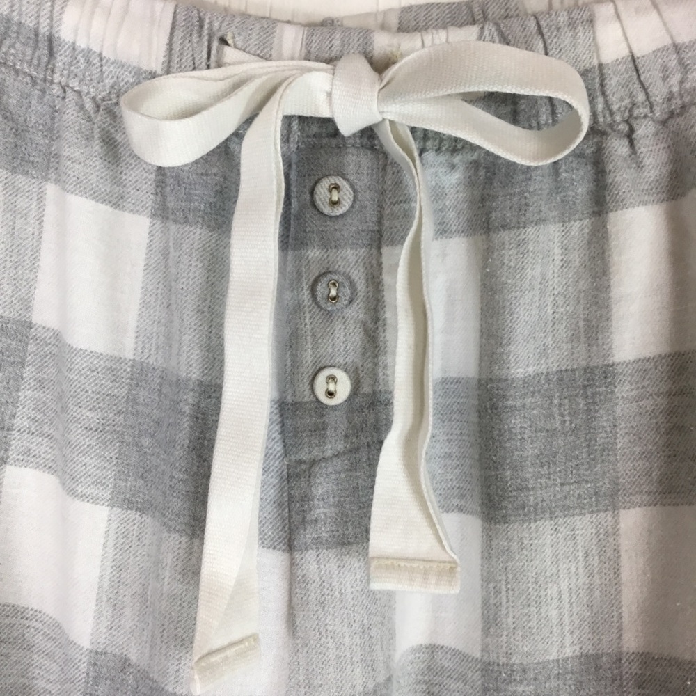 Gap Body Flannel Sleep Lounge Pants Gray Plaid Sm